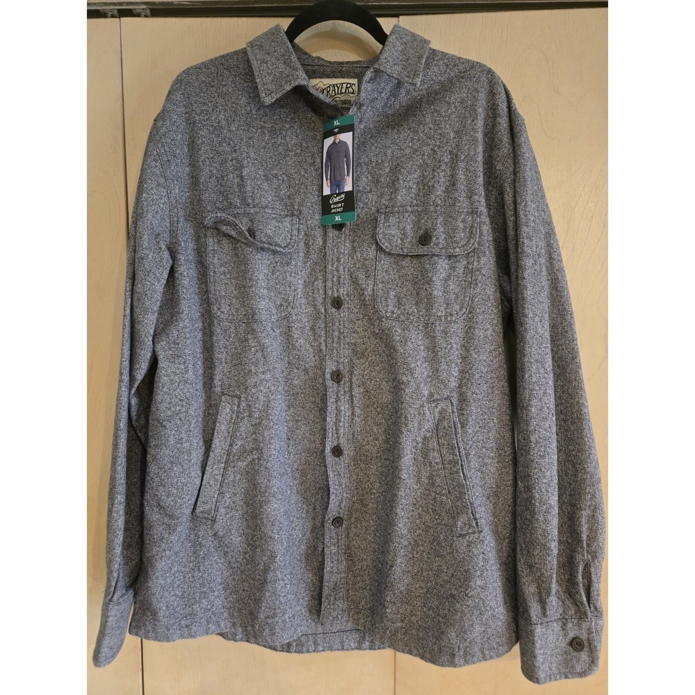 Grayers Outdoor Garments Shirt Jacket‎ XL Gray Cold Weather Rated Shacket NWT